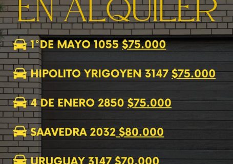 Cocheras en alquiler